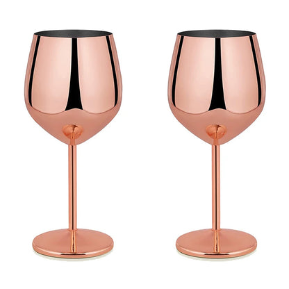 500ml Stainless Steel Wine Glass Goblet Sets Durable Metal Cup for Red Wine Champagne Bar Party Kitchen Goblets Drinking Utensils