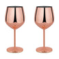 500ml Stainless Steel Wine Glass Goblet Sets Durable Metal Cup for Red Wine Champagne Bar Party Kitchen Goblets Drinking Utensils