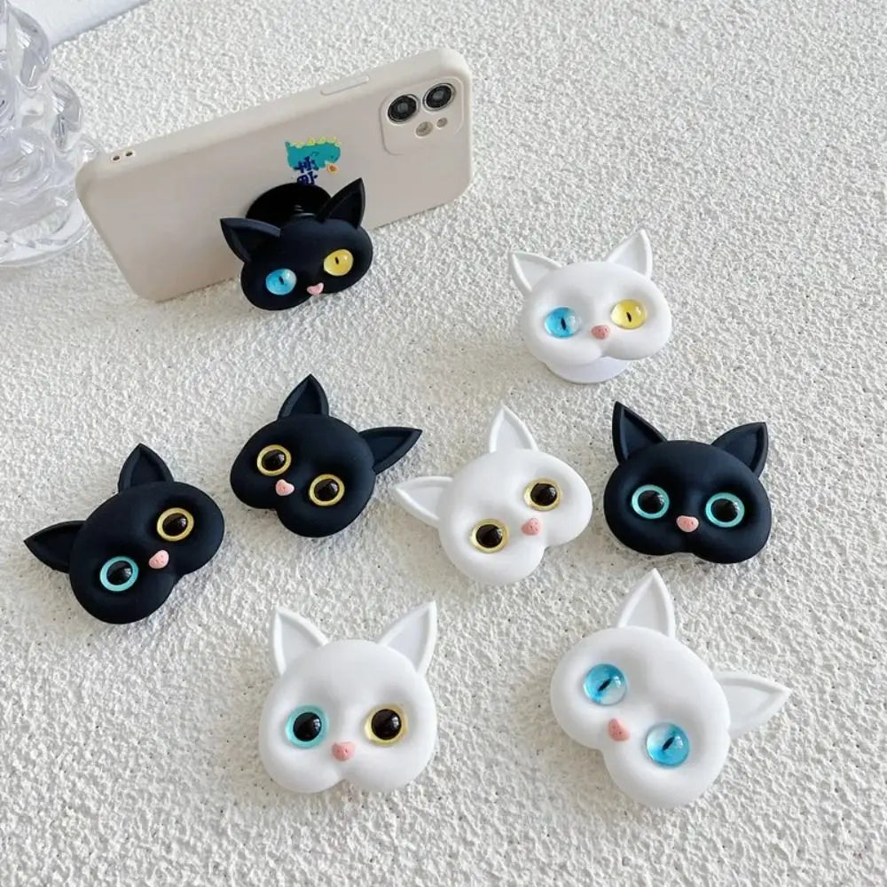 Cat 3D Cartoon Air Sac Bracket Phone Finger Grip Stand