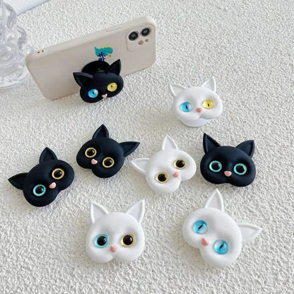 Cat 3D Cartoon Air Sac Bracket Phone Finger Grip Stand