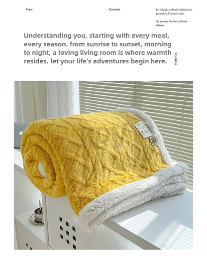 Ultra Blanket With Double Layer Milk Velvet And Lambswool Warmth