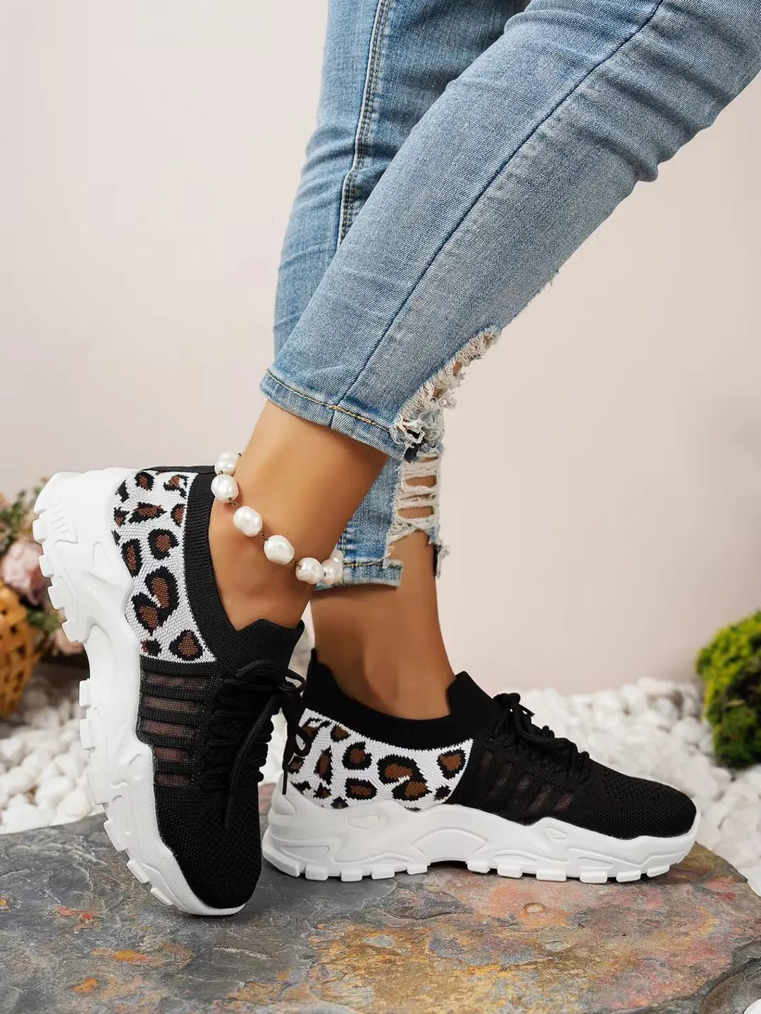 shoes woman 2025 [Leopard print sneakers] lightweight and breathable women's casual sneakers.women's shoes sale shoes
