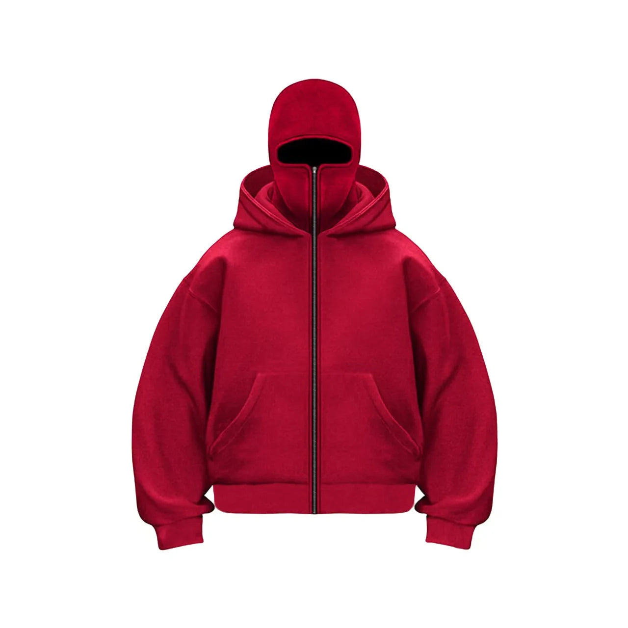Unisex Hooded Jacket with Double Hood and Zipper Closure in Loose Fit for Spring and Autumn