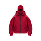 Unisex Hooded Jacket with Double Hood and Zipper Closure in Loose Fit for Spring and Autumn