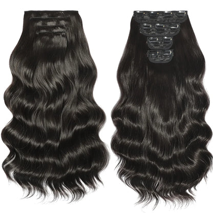Voluminous Clip-In Hair Extensions 22 Inch Set for Length and Volume