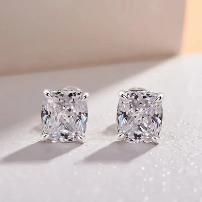 Classic Zircon Stud Earrings for Women in Sterling Silver Everyday