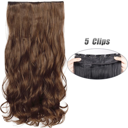 Wavy Clip In Hair Extensions Five Clip Set for Fuller Waves