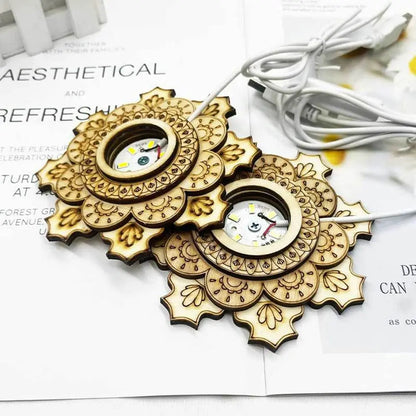 Lotus-shaped LED accent light with layered petal design