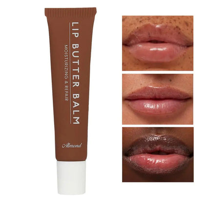 Crystal Lip Butter Balm - Moisturizing Jelly Oil Lipgloss with Brown Sugar Cherry Pink Tints