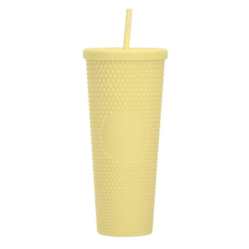 2026 Luxury Diamond Cold Cup Tumbler with Straw | Double Wall Iced Coffee Cup | Starbucks-Style Reusable Cup