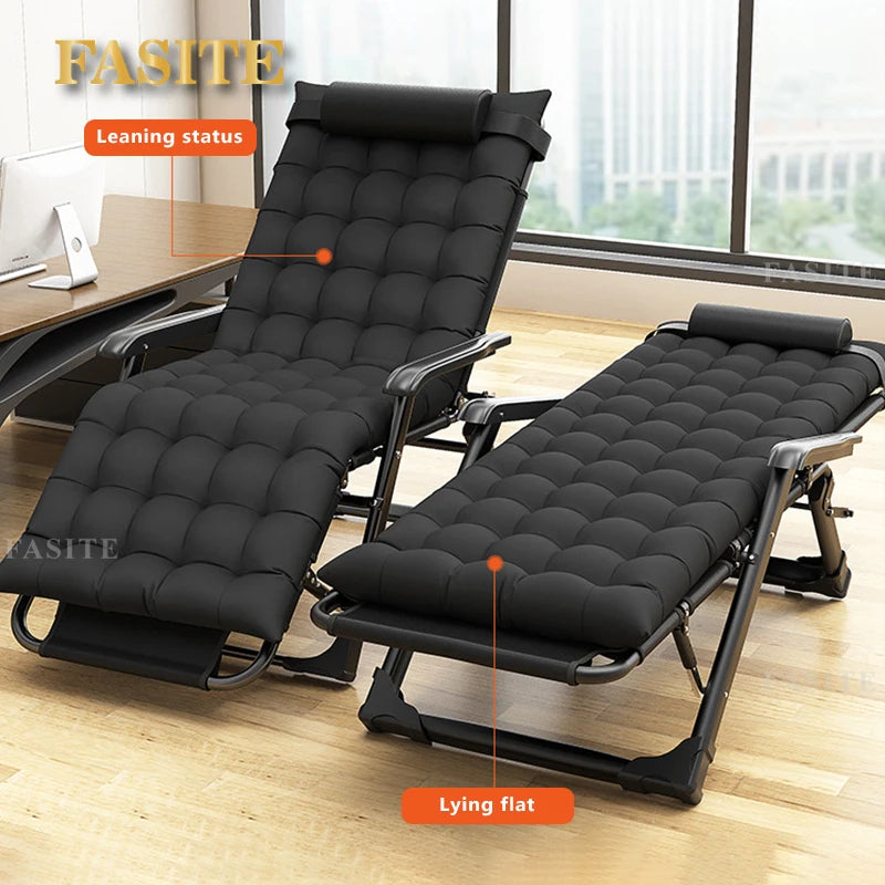 Portable office and household folding bed Ultra light height adjustable outdoor Camp bed Beach march recliner