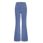 High-Waist Flared Jeans With Elastic Waist And Handy Pockets For Women