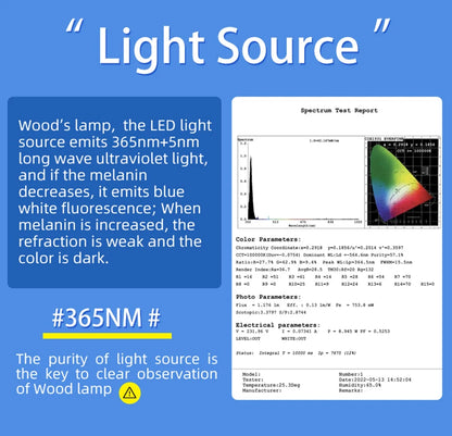 Skin Analyzer Skin Examination Beauty Test Medical Wood's Lamp Dermoscope Medical Woods Lamp Skin Analysis Vitiligo Detector