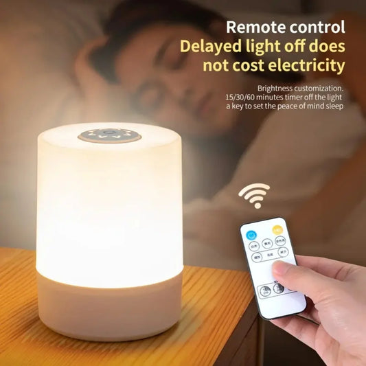 LED Night Light Bedside Lamp Wireless USB Rechargeable With Remote
