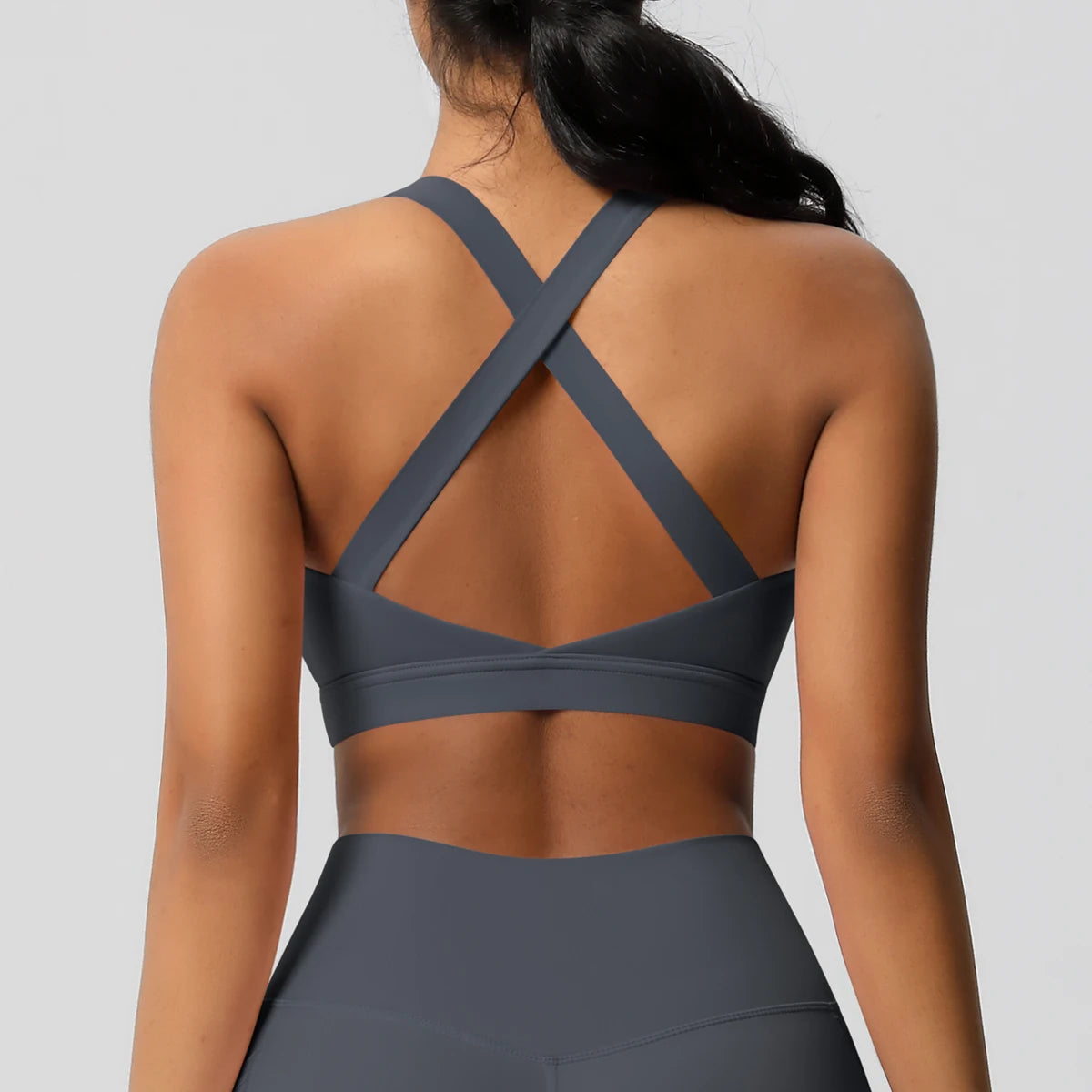 Women’s Yoga Bra Crop Top Nylon Elastane Supportive Sling Back
