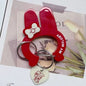 Carabiner Bag Charm with Anime Style Moving Mechanism