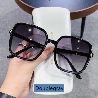 Oversized Sunglasses with Mirrored Gradient UV400 Lenses for Women