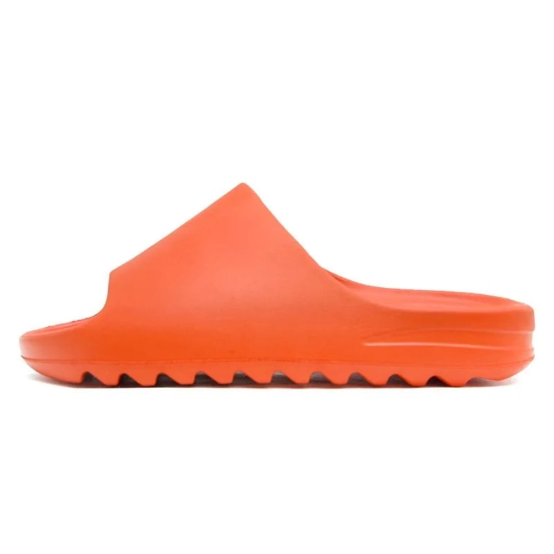 Men's thick-sole platform slides with cushioned footbed