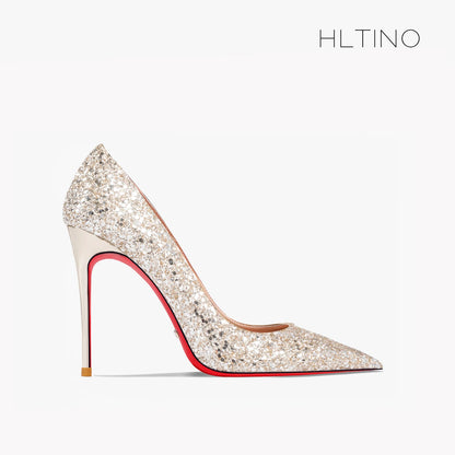 Couture Luxury Red Bottom Glitter Heels | Merch Gone Viral.