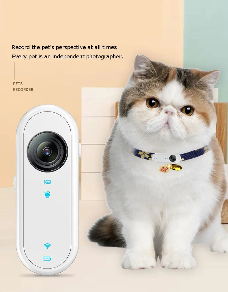 HD Cat Camera Collar with 32GB Card USB Rechargeable Adjustable