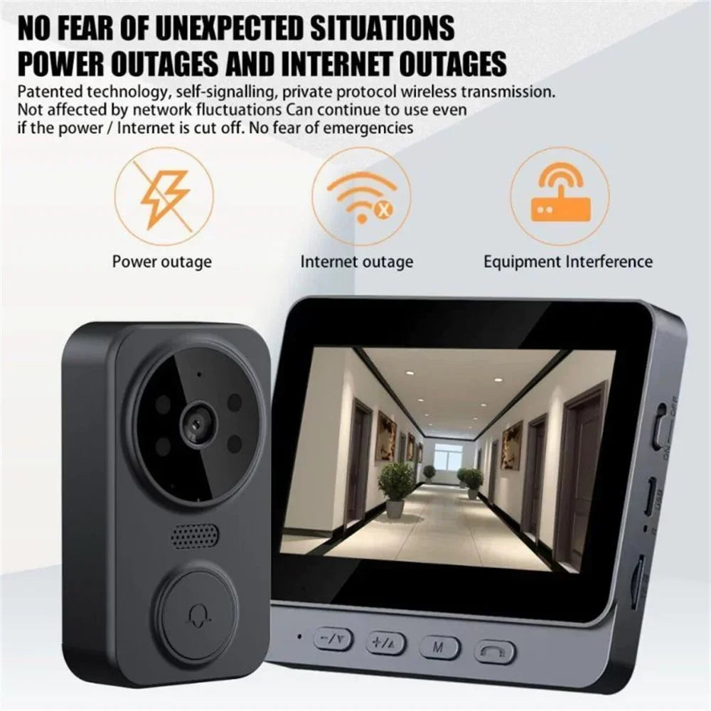 Wireless video doorbell camera with two-way audio
