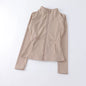 Luxe Yoga fitted Coat Women's Slimming Long Sleeve Fast Running Thin Pilates Fitness Suit Top Clothing