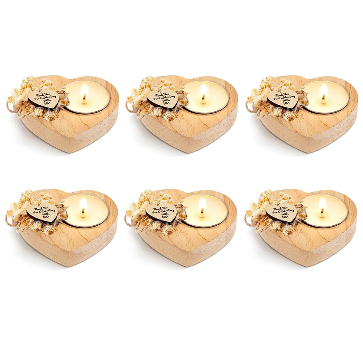 Wood Candle Holder Rustic Tealight Stand For Wedding Centerpieces