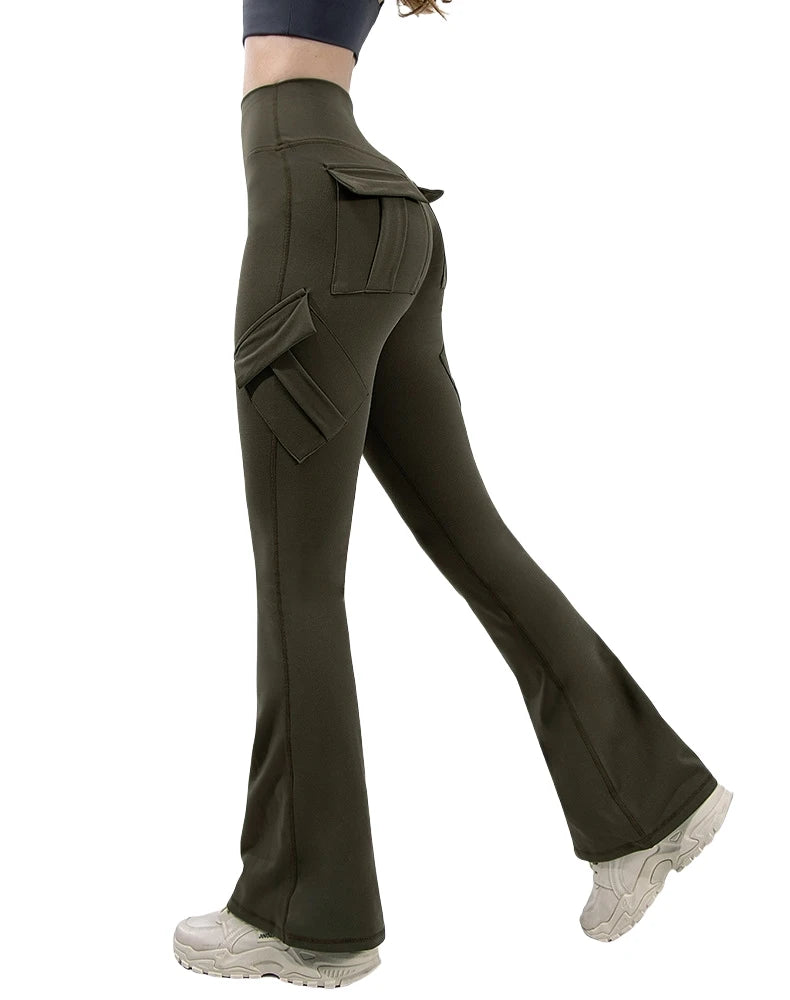 Wide Leg Yoga Leggings with Pockets for Comfortable Active Wear