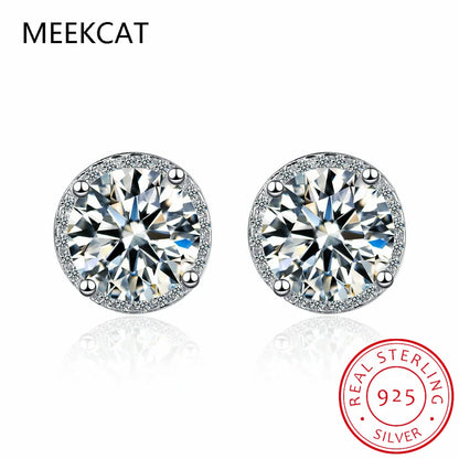 Sparkling Lab Diamond Necklace and Earrings Set in Sterling Silver