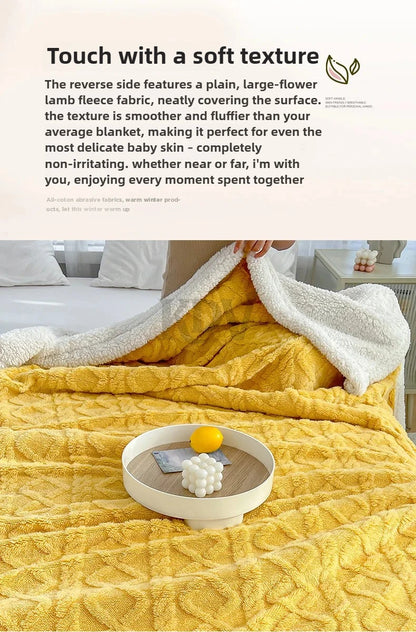 Ultra Blanket With Double Layer Milk Velvet And Lambswool Warmth