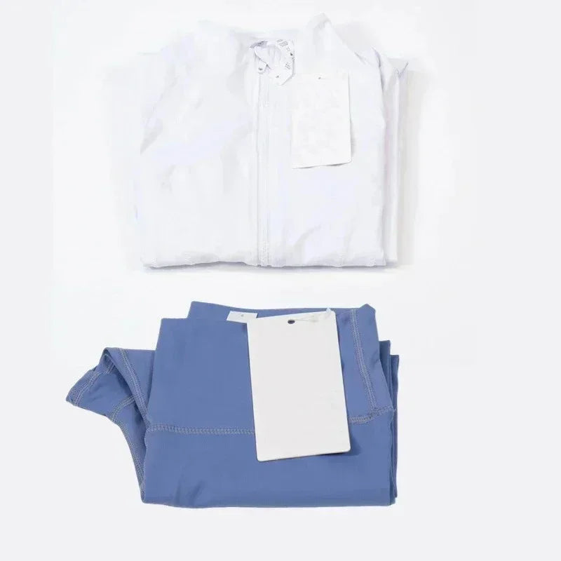 Designer 2-piece yoga suit set | Leggings and Coat Sets Merch Gone Viral