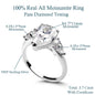 Pear-Cut Ring with Moissanite Center Stone GRA Certification D Color VVS1 for Engagement