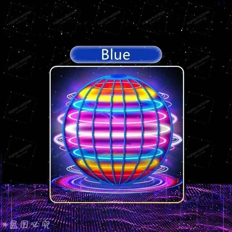 LED Flying Ball Boomerang Toy Hovering Light Up Orb for Nighttime Play