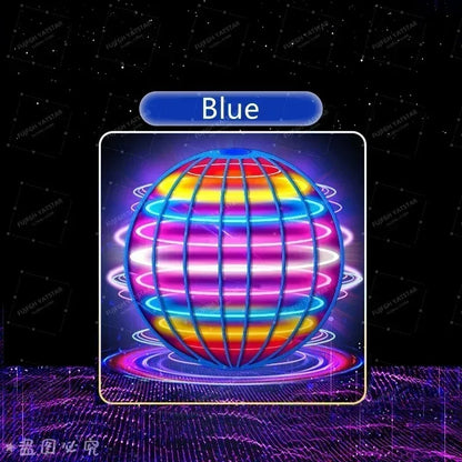 LED Flying Ball Boomerang Toy Hovering Light Up Orb for Nighttime Play