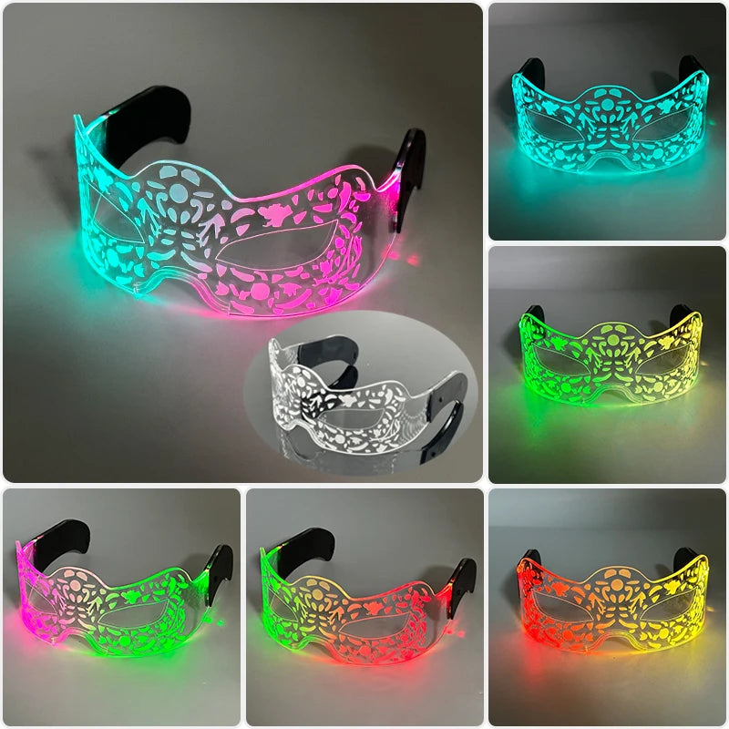 Gifts & Novelty LED festival glasses with crystal bead illumination and intricate etched patterns