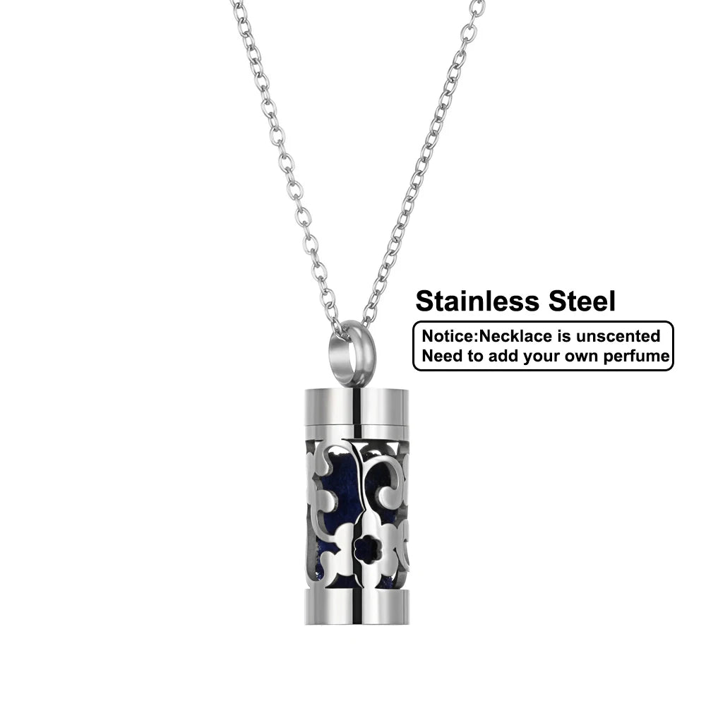 Women’s Stainless Steel Aromatherapy Diffuser Necklace For Essential Oils