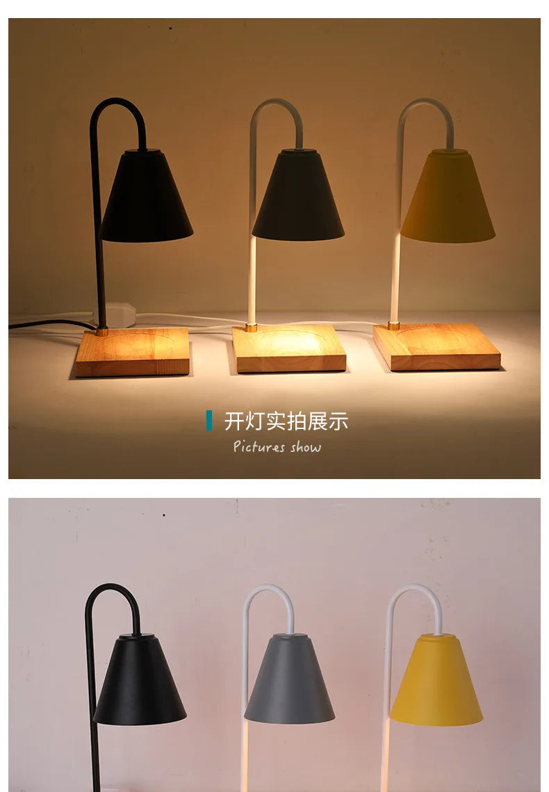 Wax-melting lamp with timer and dimmer