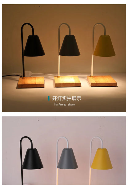 Wax-melting lamp with timer and dimmer