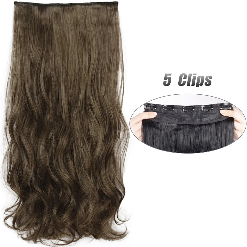 Wavy Clip In Hair Extensions Five Clip Set for Fuller Waves