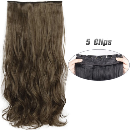 Wavy Clip In Hair Extensions Five Clip Set for Fuller Waves