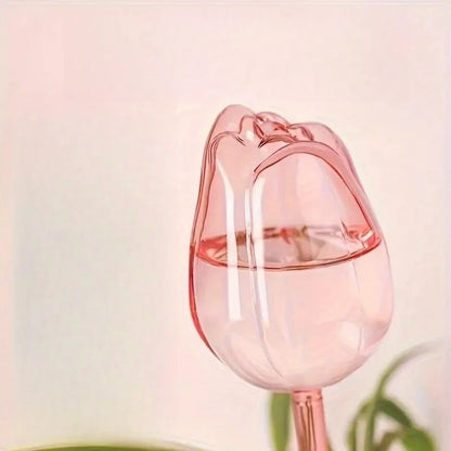 Pink Tulip Plant Watering Balls - Automatic Plant Drippers for Indoor & Outdoor Plants
