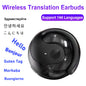 Wireless BT AI Translation Earbuds 99% Accuracy 144 Languages Real-time Language Translation Earphones Smart Voice Translator fo