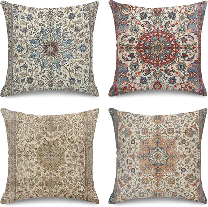 Mandala Pattern Brown Throw Pillowcase Home Decoration Pillow Cover Outdoor Cushion Sofa Cushion Cover Decoration