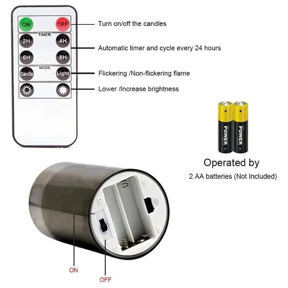Flameless LED Candle Lights With Remote Control - Realistic Flicker, Safe Home Ambience