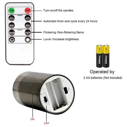 Flameless LED Candle Lights With Remote Control - Realistic Flicker, Safe Home Ambience