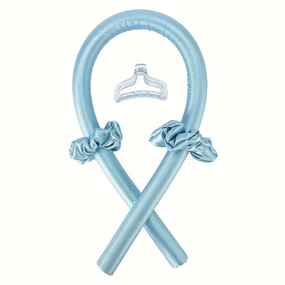 4pcs in 1 Sponge Hair Curlers with 1 Clips & 2 Scrunchies - Soft Curling Rods for Long/Short Hair, DIY Styling Tools