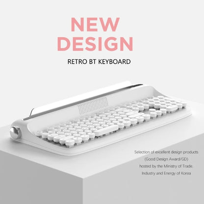 Retro Wireless Bluetooth Typewriter Keyboard 108 Keys Abs Office