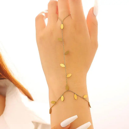 Women’s crystal hand chain wrap bracelet with layers