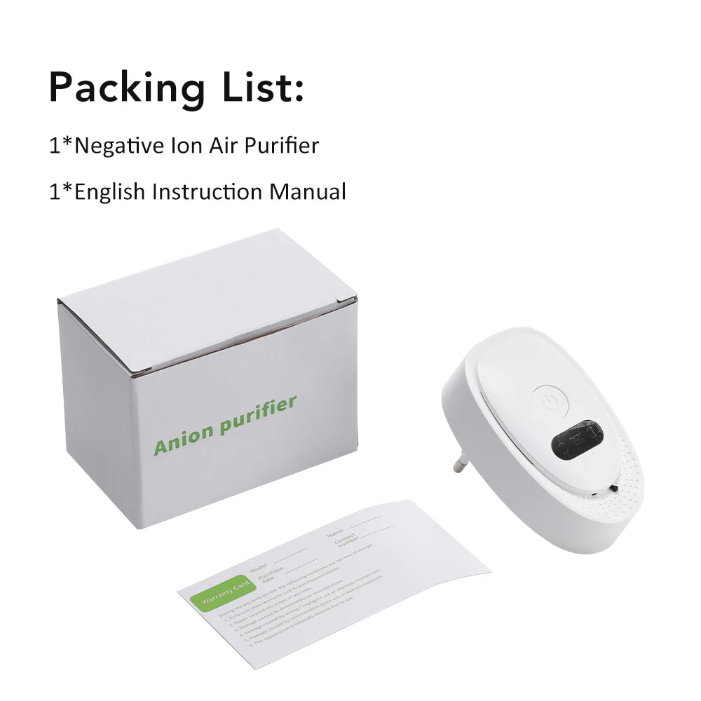 Air Purifier with Odor Removing Ion Generator