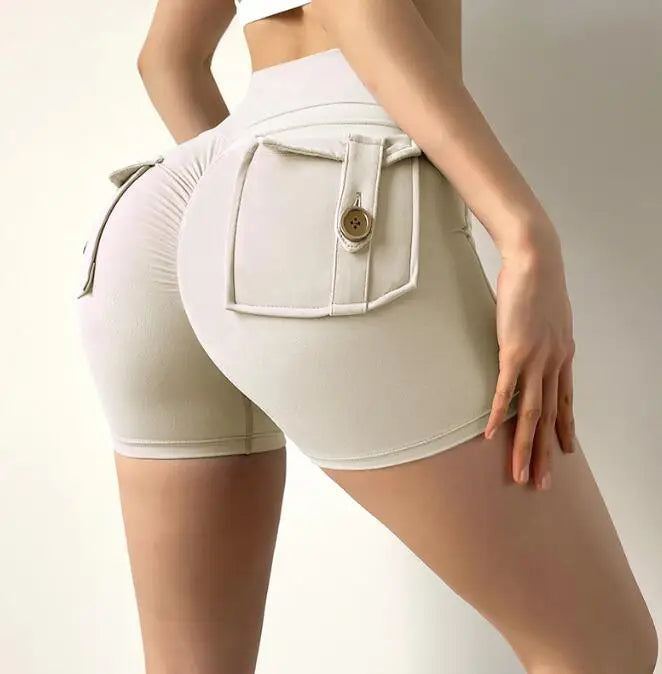 Sexy Yoga Shorts for Women, High Waisted Sports Pants, Fitness Shorts
